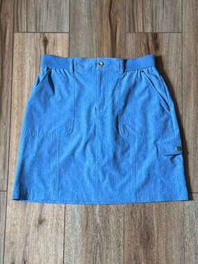 Croft & Barrow Skort - Utility Skirt, Pockets, Heather Blue, Dri Fit Style